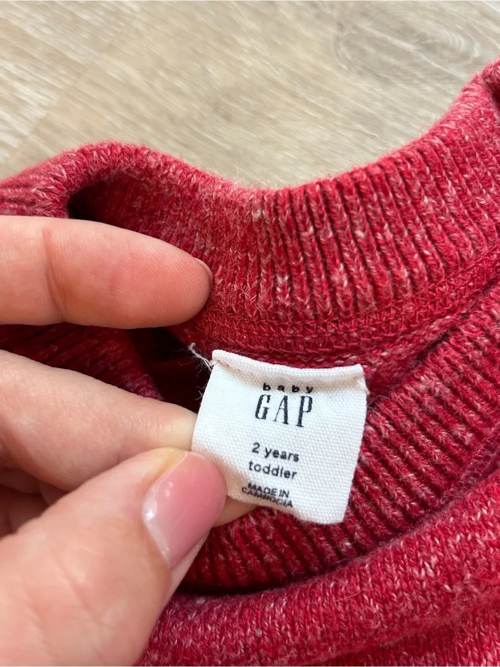 Baby Gap 2T red and blue heathered knit sweaters
